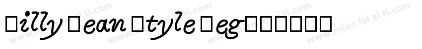 Billy Jean Style Reg字体转换